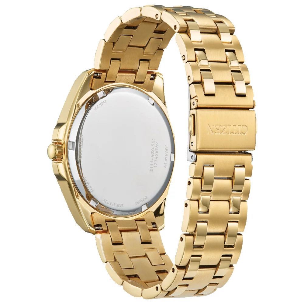 Montre Citizen® pour homme en or avec cadran rond champagne
