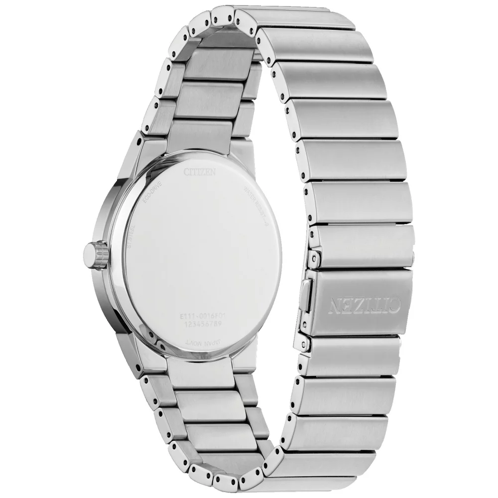 Citizen® Men's Silver Axiom Watch w/Round Blue Dial
