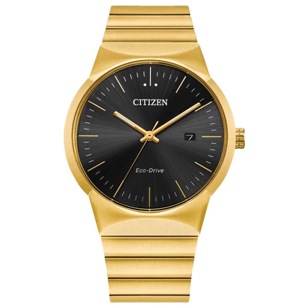 Montre Citizen® Axiom pour hommes en or avec marqueurs de minutes