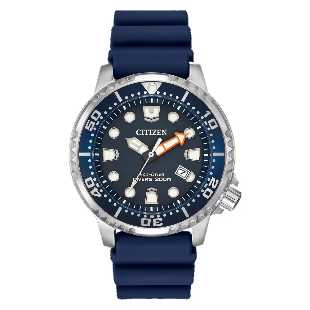 Montre de plongée professionnelle Citizen® Promaster Sea Collection pour homme avec cadran bleu rond.