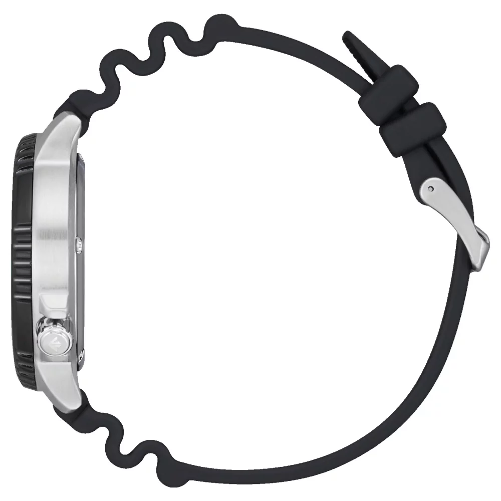 Montre de plongée professionnelle Citizen® Promaster Sea Collection pour homme avec boîtier argenté et lunette verte ronde.