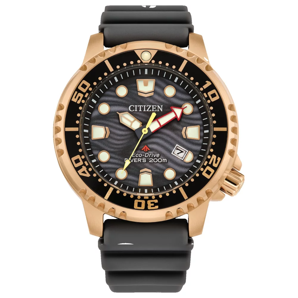 Montre de plongée professionnelle Citizen® Promaster Sea Collection pour homme en or avec cadran gris rond