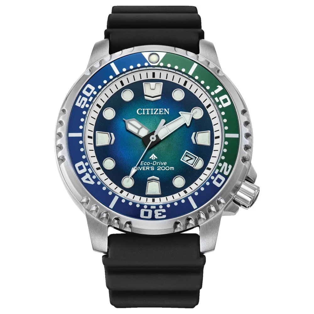 Montre Citizen® Promaster Sea Collection pour hommes avec cadran rond dégradé en argent.