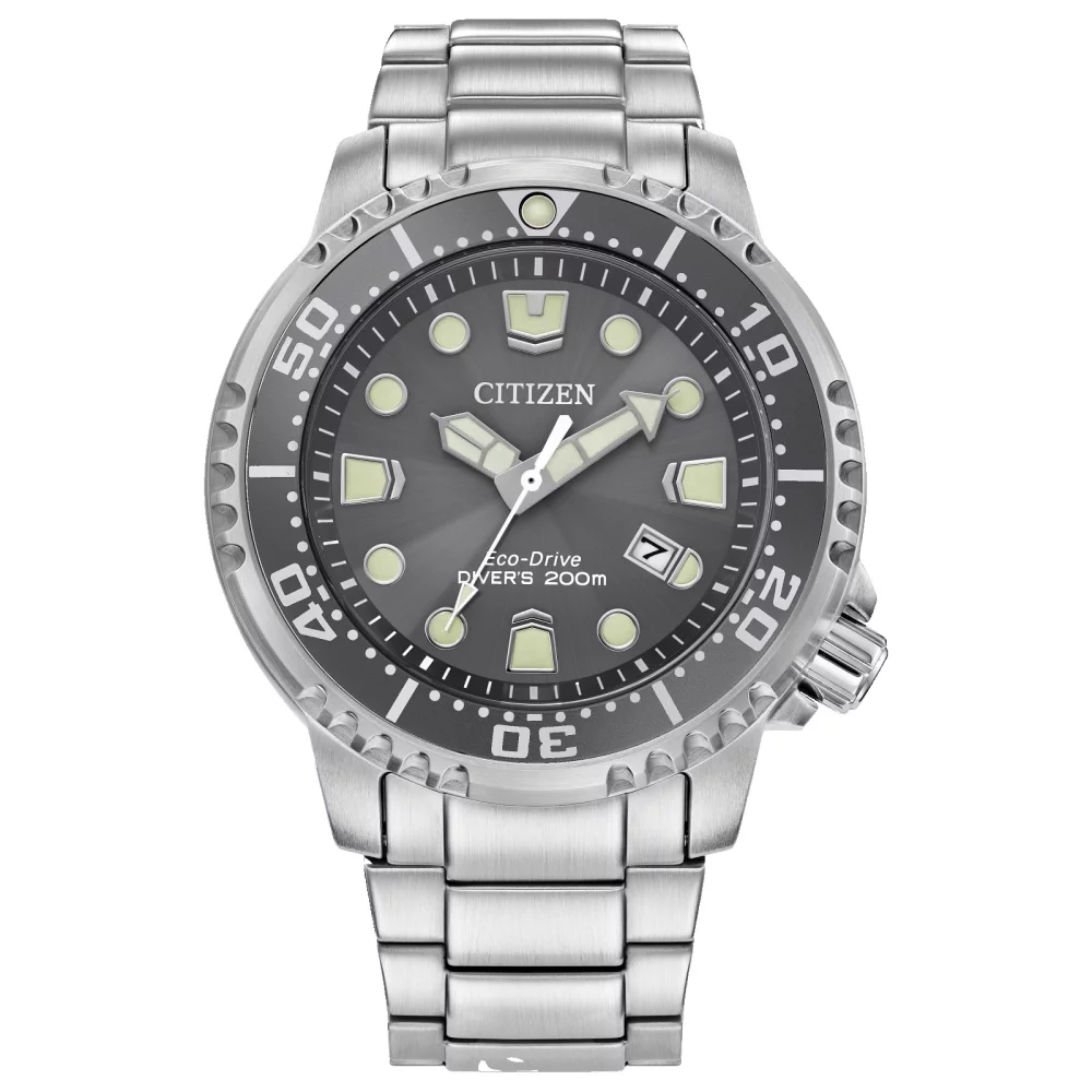 Citizen® Promaster Sea Collection Men's Silver Professional Diver Watch w/Round Grey Dial