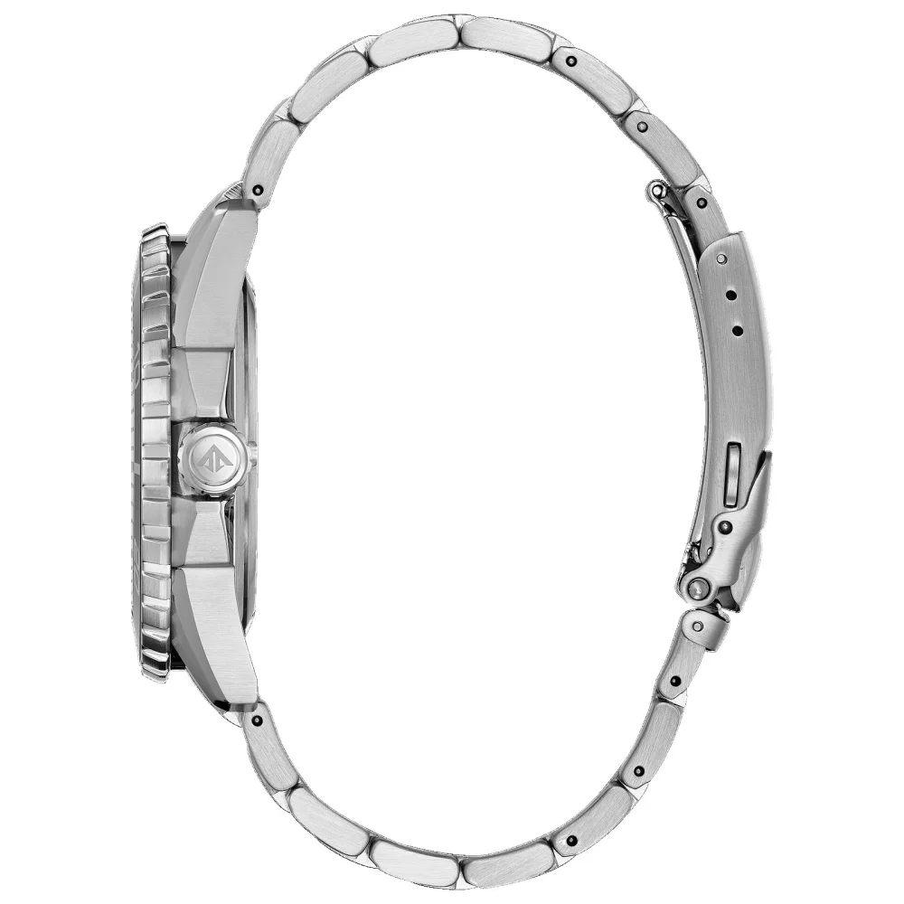Montre de plongée Citizen® Promaster Sea Collection pour homme avec cadran bleu rond et bracelet argenté.