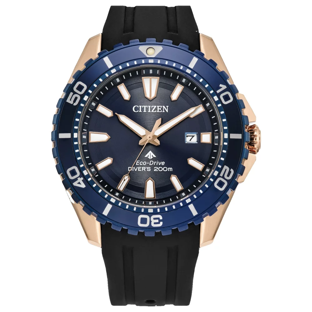Montre de plongée Citizen® Promaster Sea Collection pour homme en deux tons avec cadran bleu rond