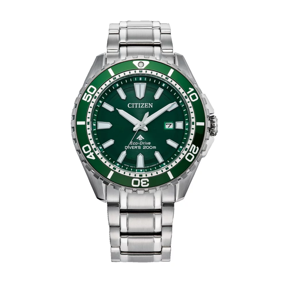Citizen® Promaster Sea Collection Men's Silver Diver Watch w/Round Green Dial