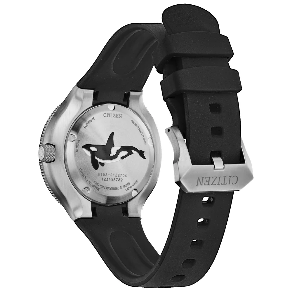 Montre de plongée Citizen® Promaster Sea Collection pour homme en noir et ocra.