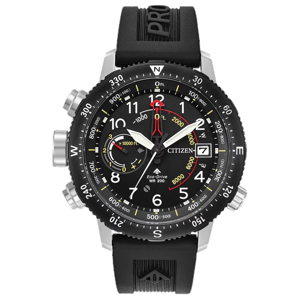 Citizen® Promaster Land Collection Men's Black Altichron Watch w/Polyurethane Strap