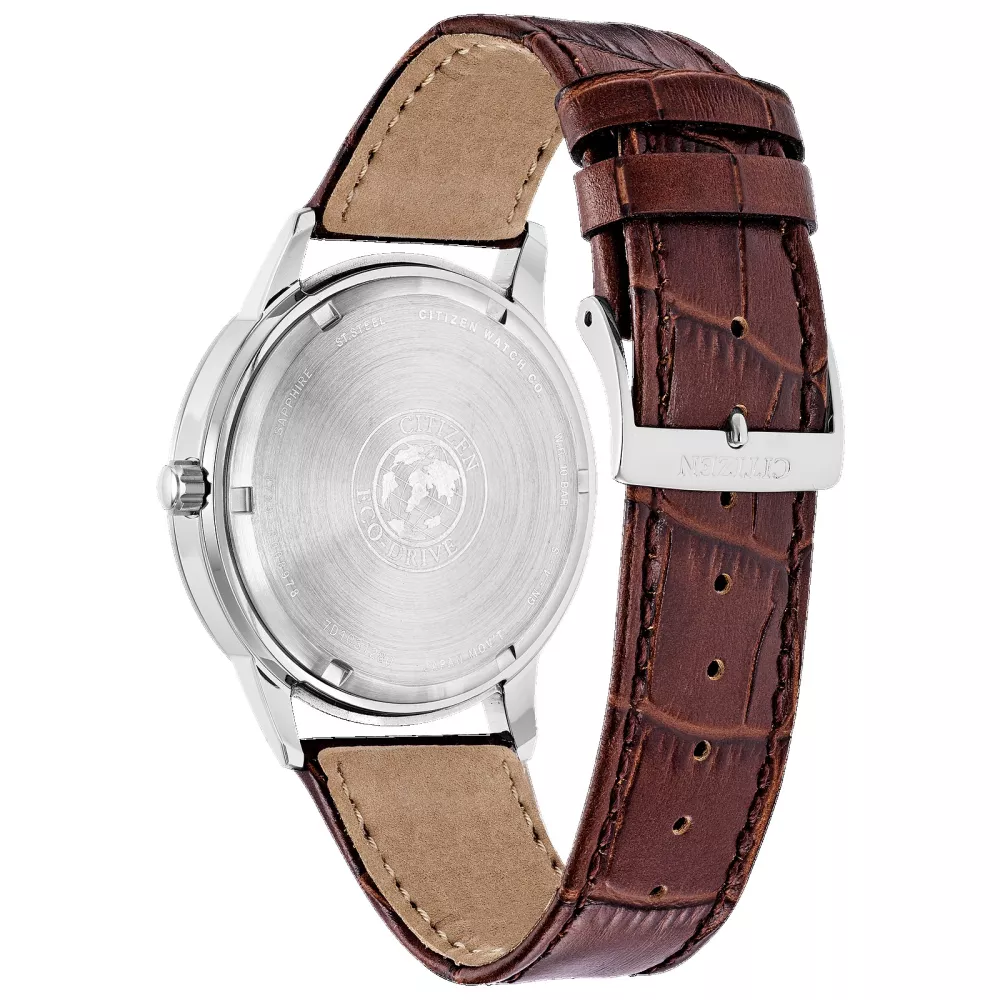 Citizen® Corso Collection Men's Silver Classic Watch w/Round Midnight Blue Dial