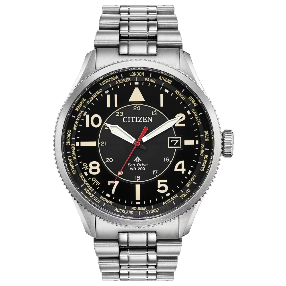 Montre Citizen® Avion pour homme en argent