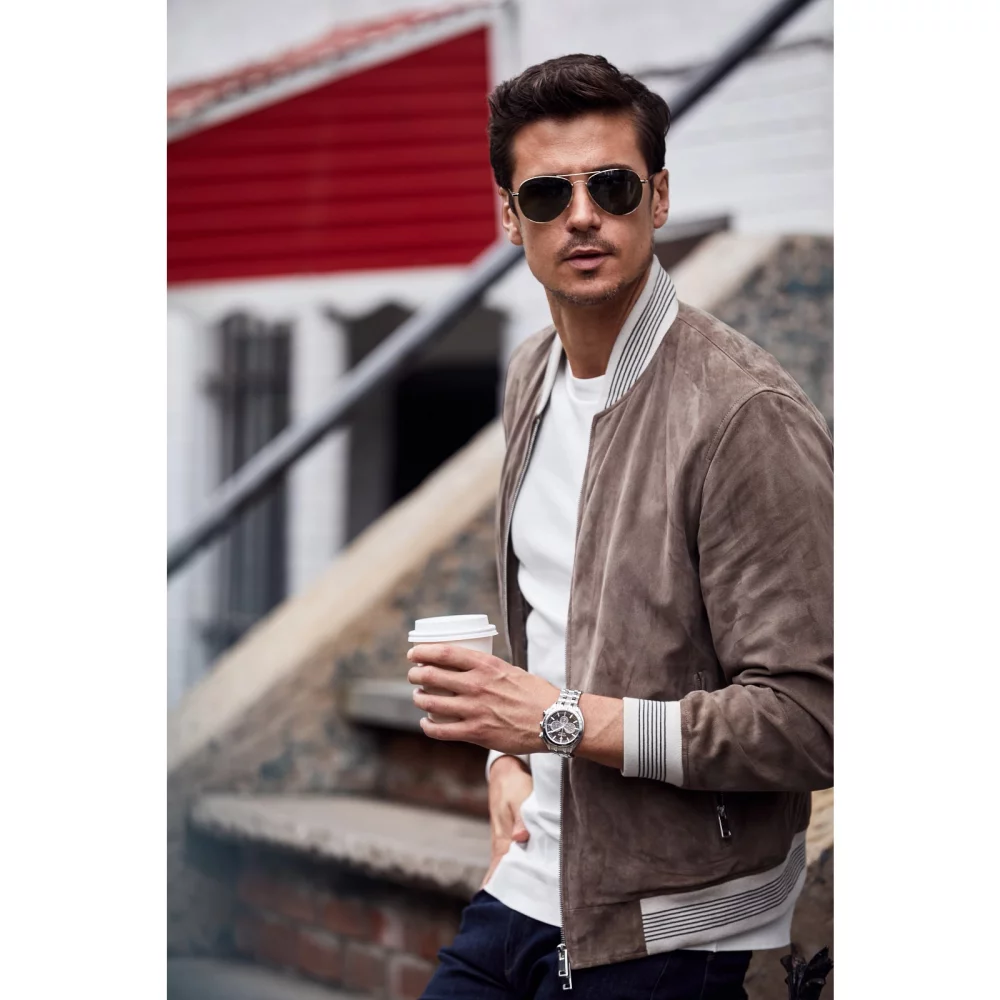 Montre de sport de luxe Citizen® pour homme en argent Carson