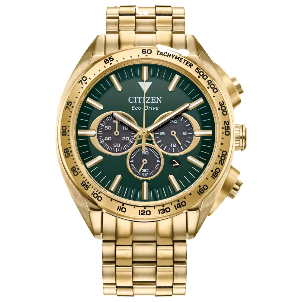 Montre de sport de luxe Citizen® pour hommes en or Carson