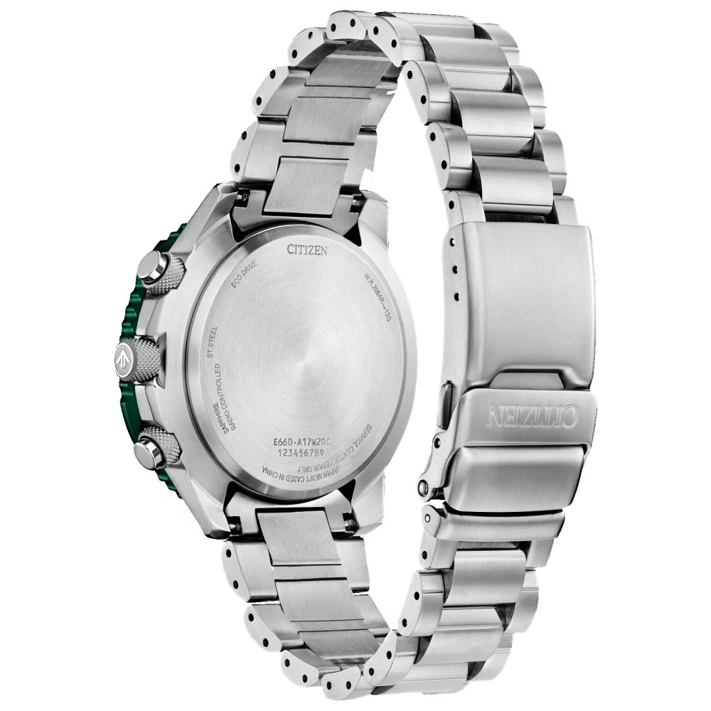 Citizen® Promaster Air Collection Men's Silver Sky Watch w/Round Green Dial