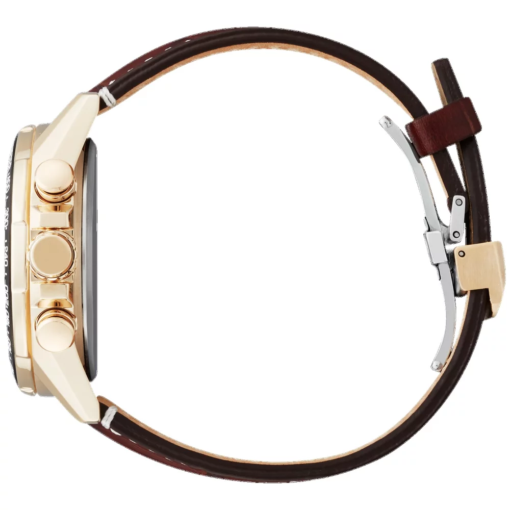 Collection de montres Citizen® Atomic Timekeeping pour hommes, chronographe perpétuel A-T en or rose.