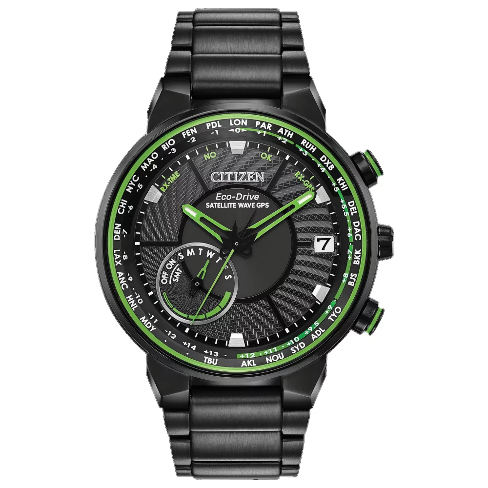 Citizen® Satellite Wave GPS Freedom Collection Men's Watch w/Green Accents