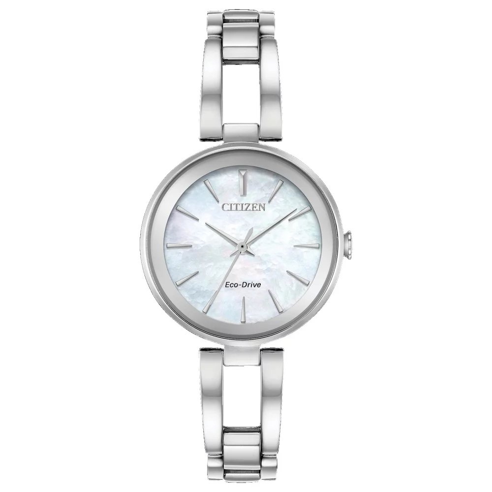 Citizen® Axiom Collection Women's Silver Watch w/Mother Of Pearl Dial