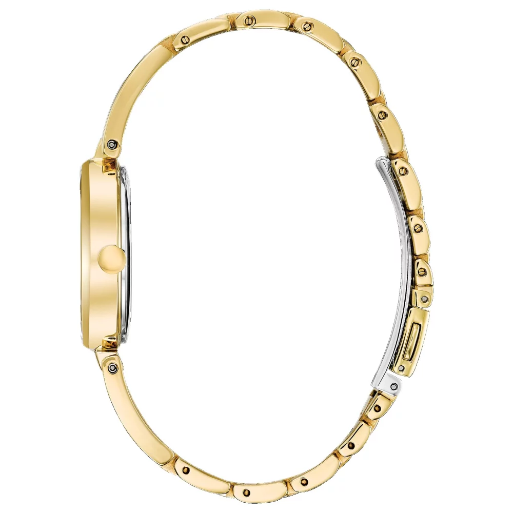 Montre Citizen® Axiom Collection pour femme en or avec cadran rond champagne en or.