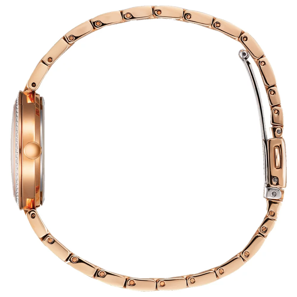 Montre Citizen® Silhouette Crystal pour femme en or rose avec cadran nacre