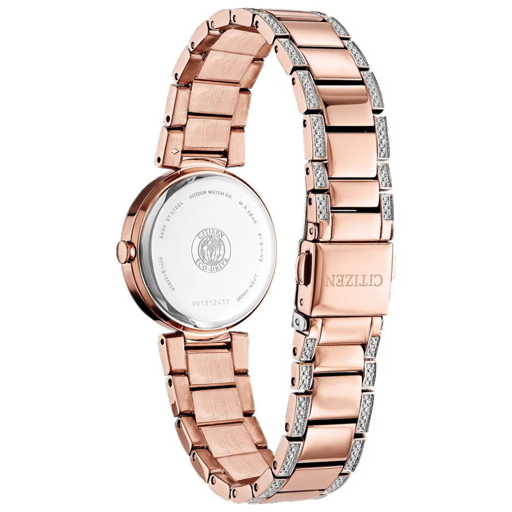 Montre Citizen® Silhouette Crystal pour femme en or rose avec cadran nacre