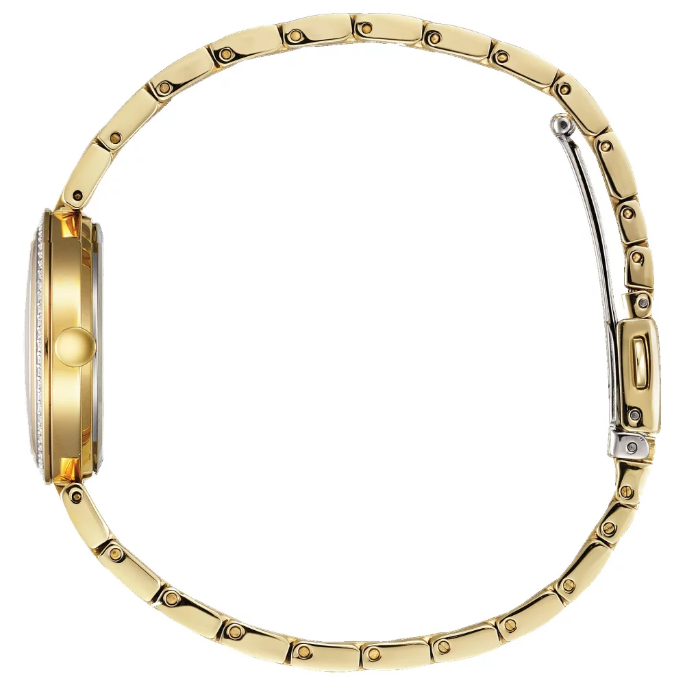 Citizen® Silhouette Crystal Women's Two Tone Watch w/Mother Of Pearl Dial