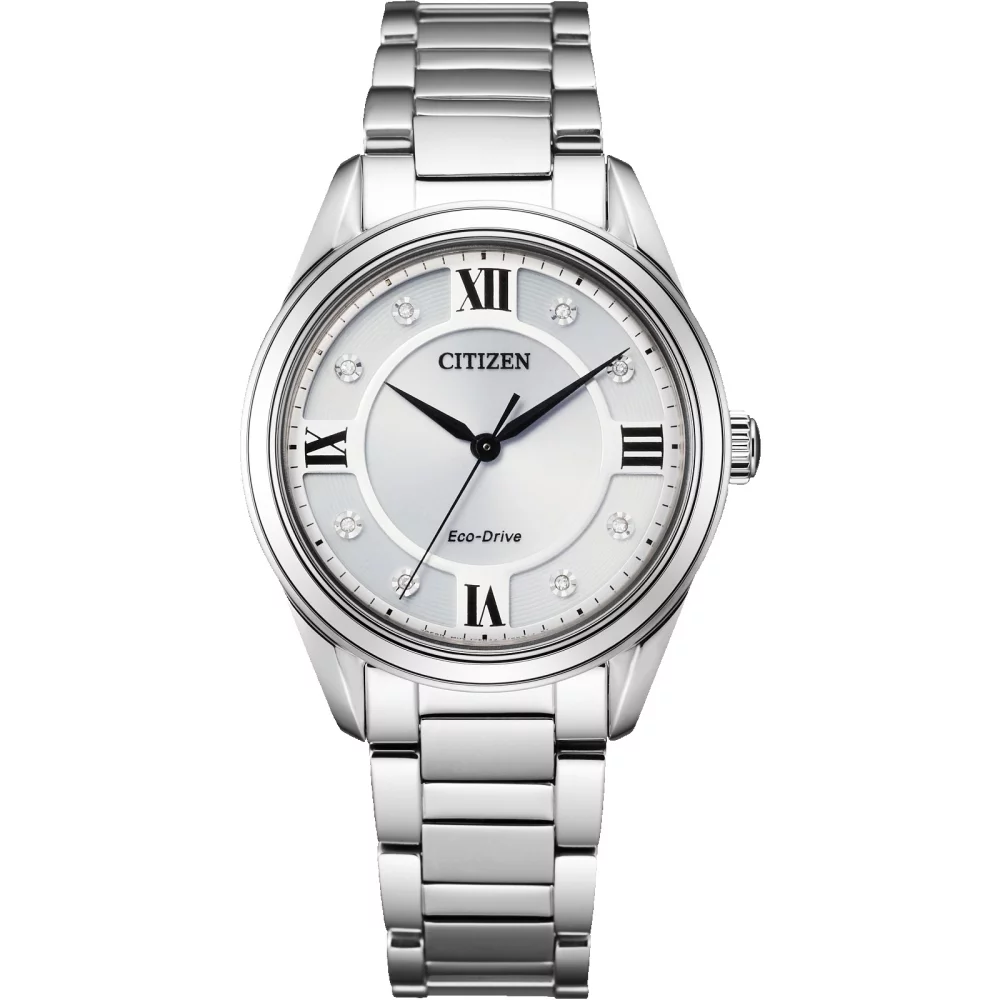 Montre analogique pour femme de la collection Citizen® Fiore en argent avec diamants