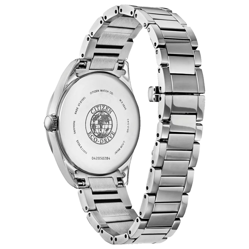 Montre analogique pour femme de la collection Citizen® Fiore en argent avec cadran en nacre.