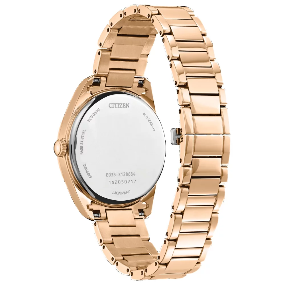Montre Citizen® Fiore Collection pour femme en or rose avec cadran blanc rond
