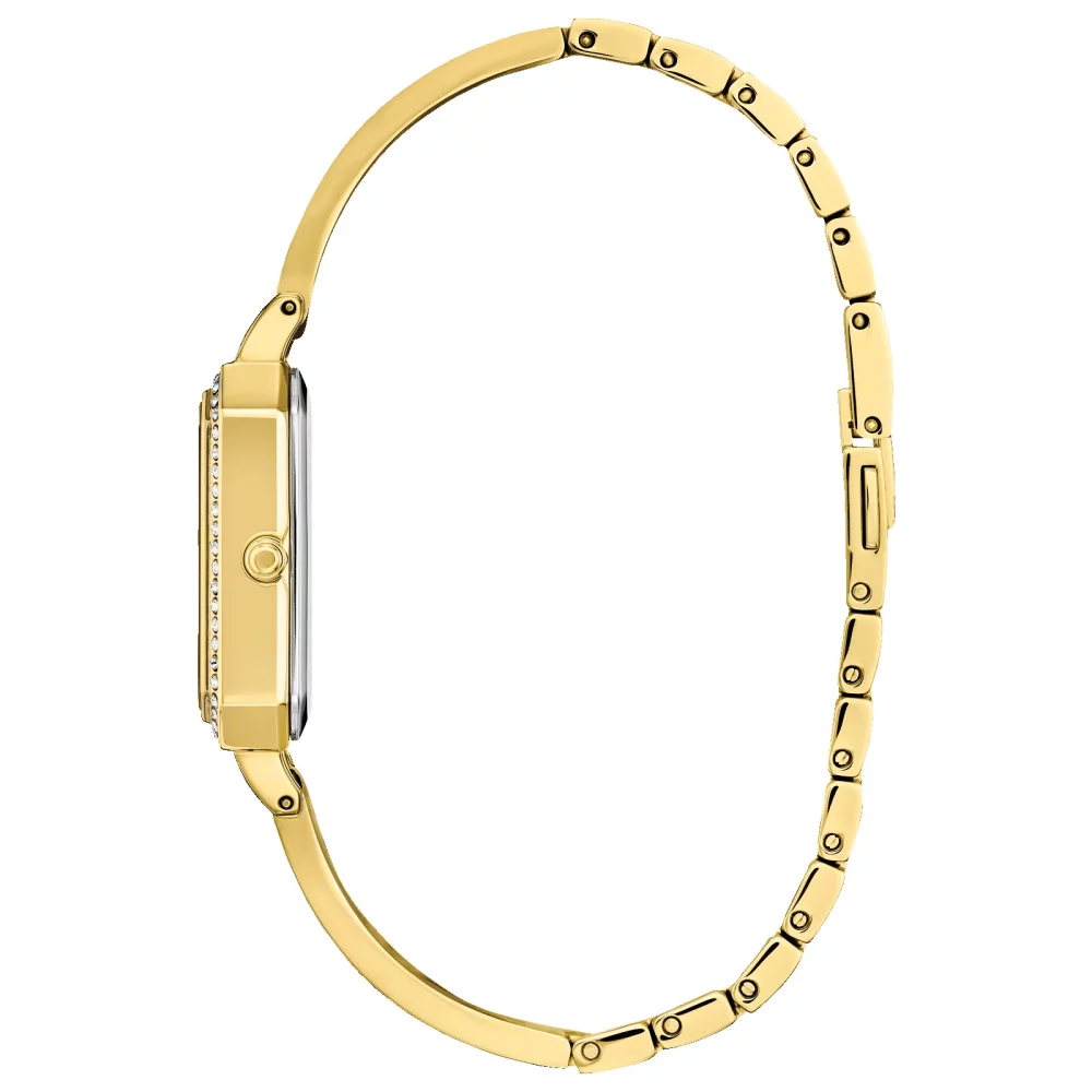 Citizen® Silhouette Crystal Women's Gold Watch w/Rectangular Dial