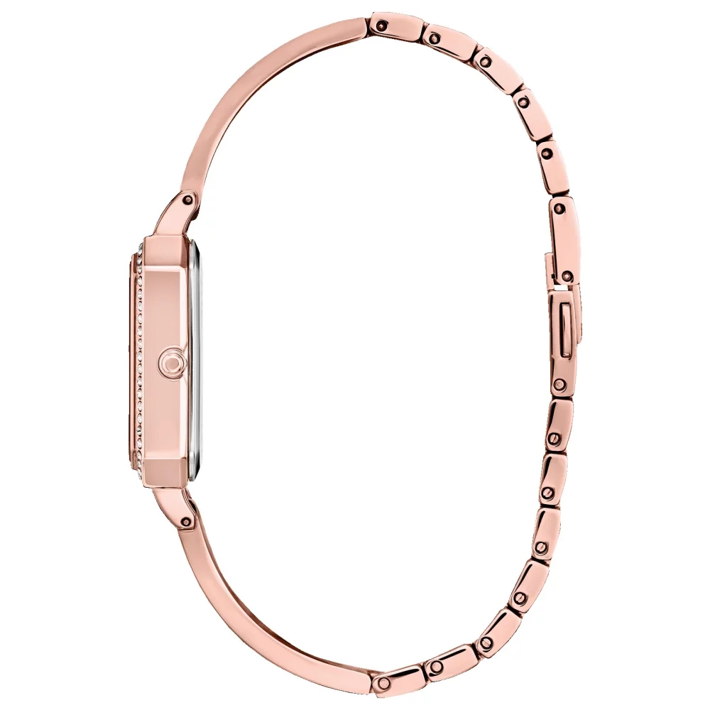 Citizen® Silhouette Crystal Women's Pink Gold Watch w/Rectangular Dial