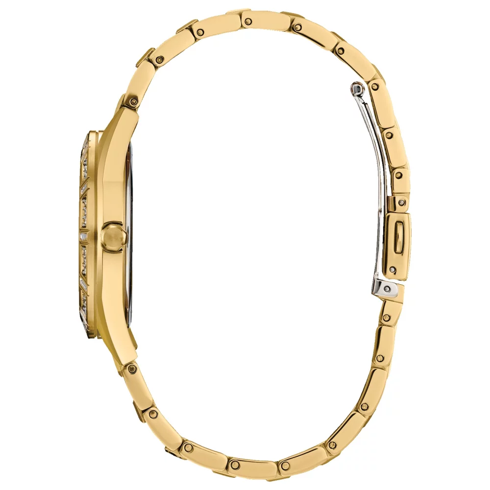 Citizen® Silhouette Crystal Women's Gold Watch w/Mother Of Pearl Dial