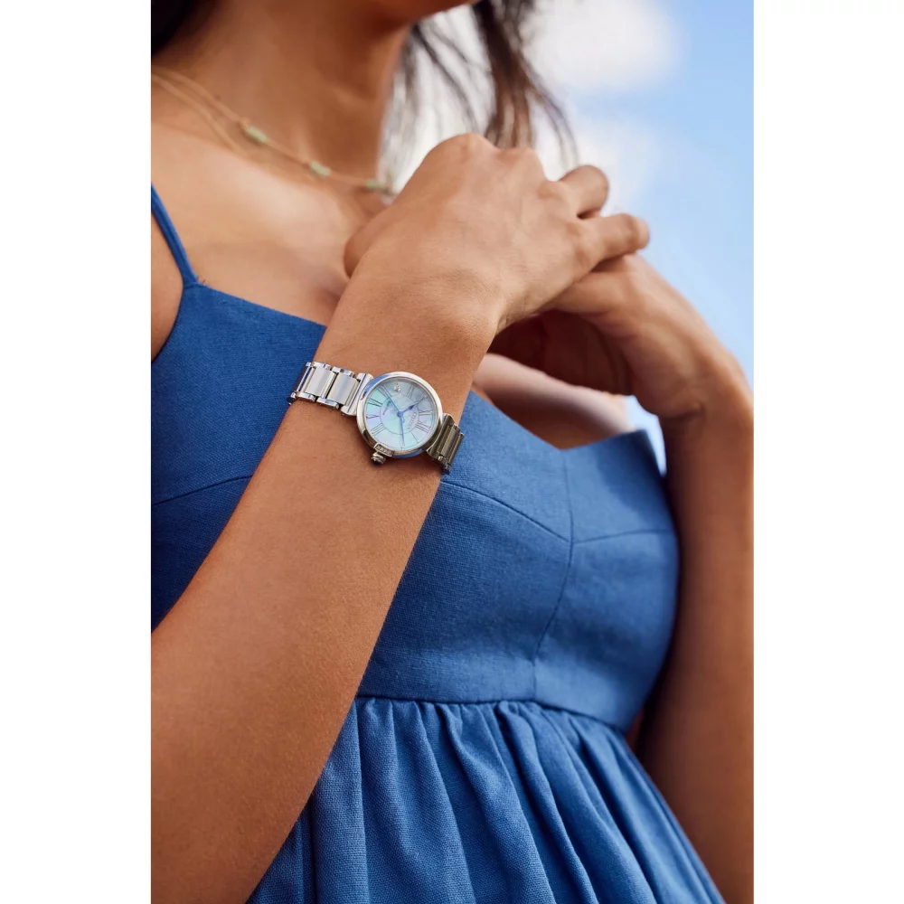 Citizen® L Mae Collection Women's Silver Watch w/Mother Of Pearl Dial