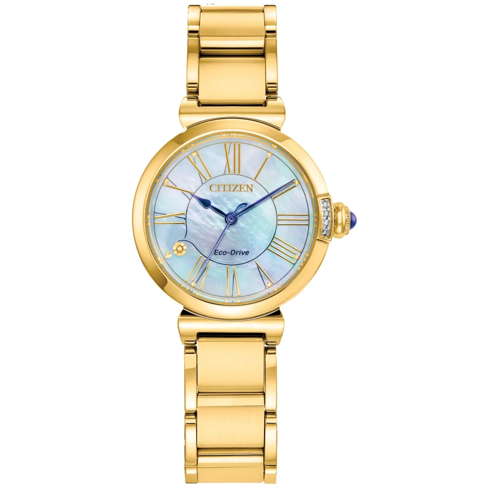 Montre Citizen® L Mae Collection pour femmes en or avec cadran en nacre.