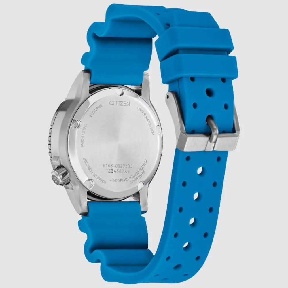 Citizen® Promaster Sea Collection Men's Silver Professional Diver Watch w/Round Deep Blue Dial