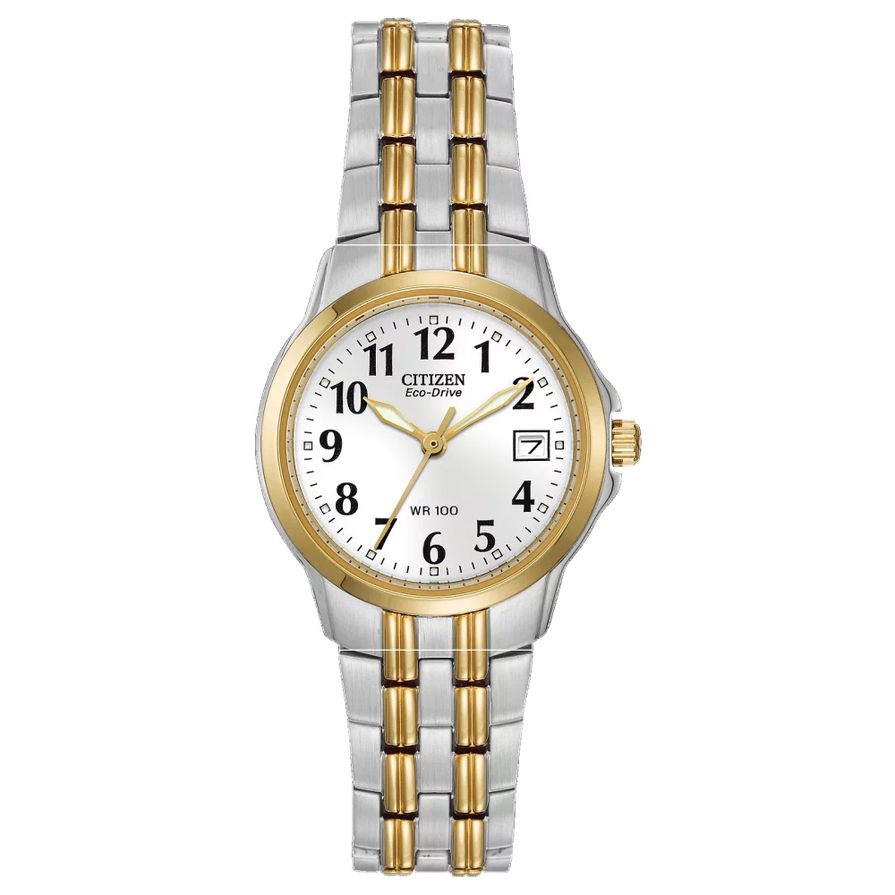 Montre classique pour femme de la collection Citizen® Corso en deux tons avec chiffres arabes.