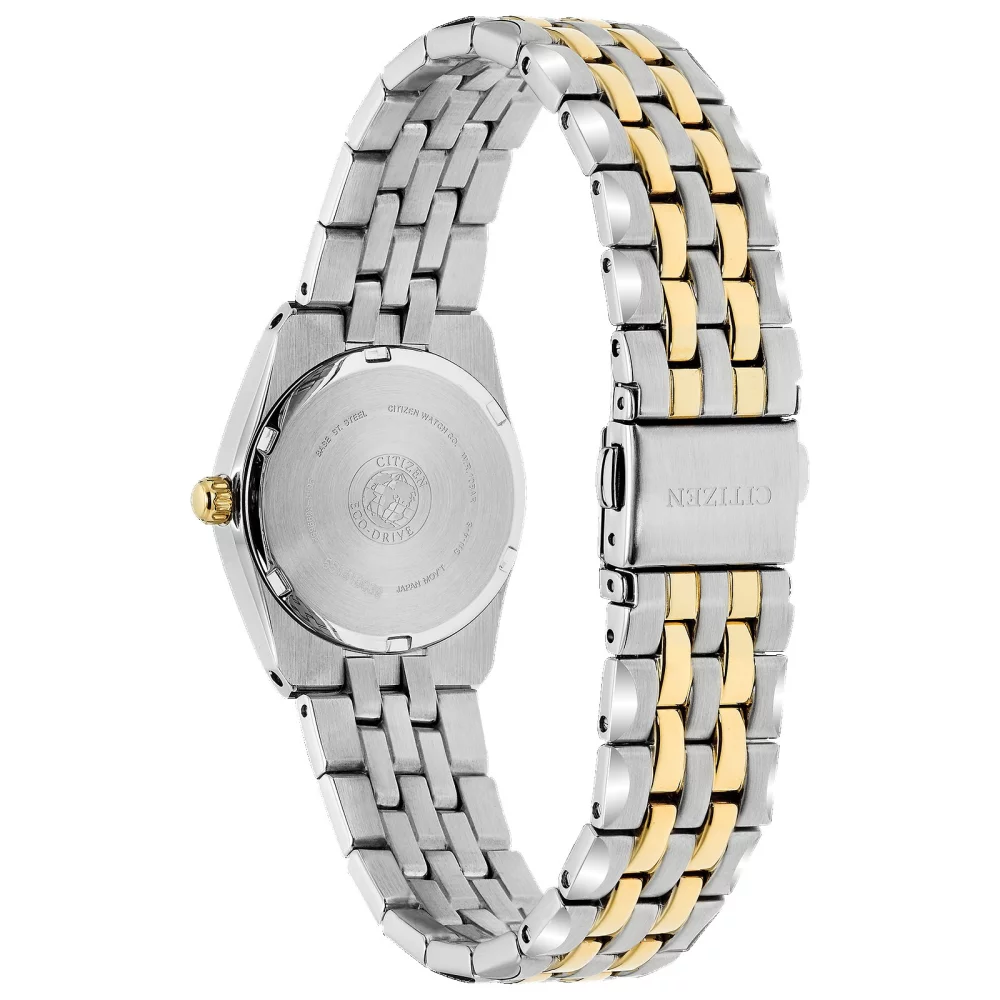 Citizen® Corso Collection Women's Two Tone Watch w/Round Blue Dial