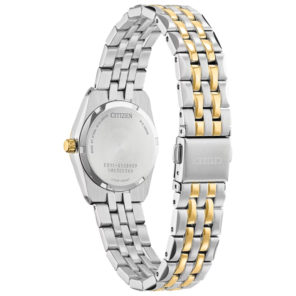 Montre Citizen® Corso Collection pour femme en deux tons avec cadran blanc rond