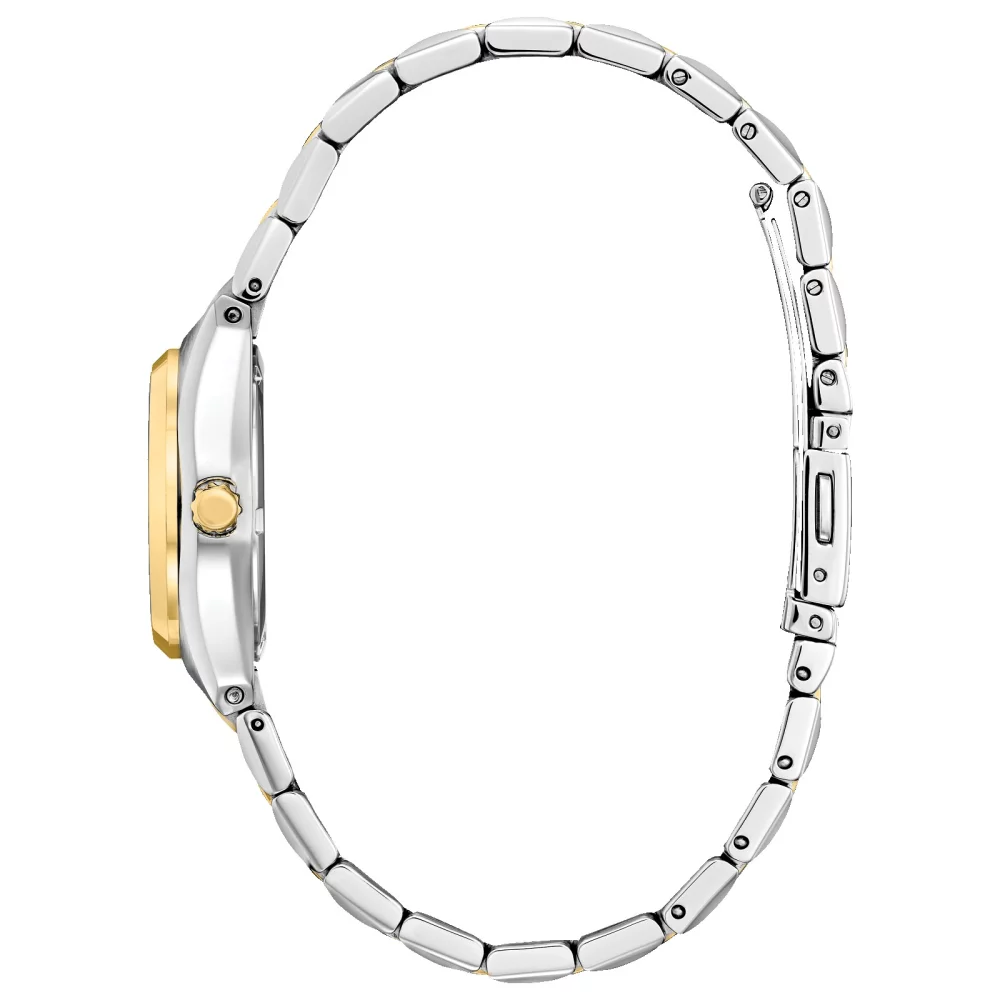 Citizen® Corso Collection Women's Two Tone Watch w/Round White Dial