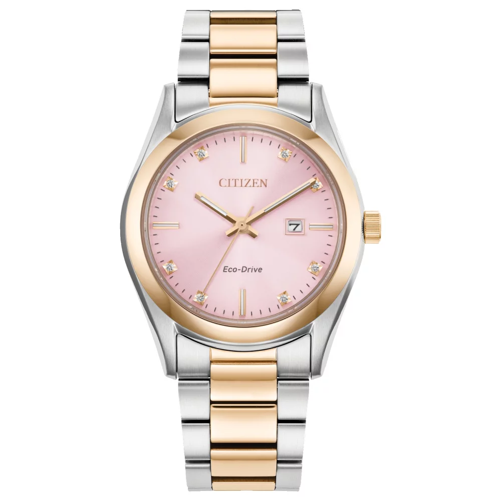 Montre de sport de luxe bicolore pour femme Citizen® avec diamants