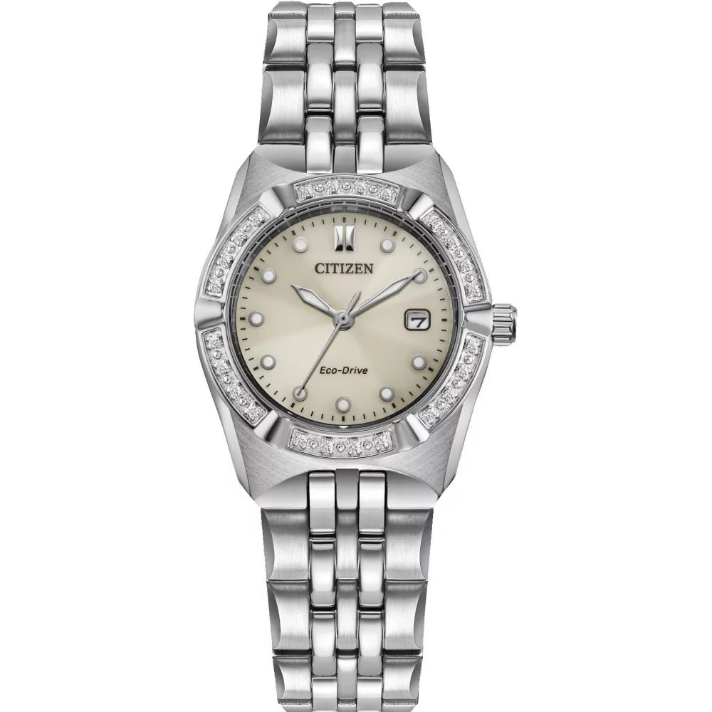Montre Citizen® Corso pour femmes en argent avec diamants