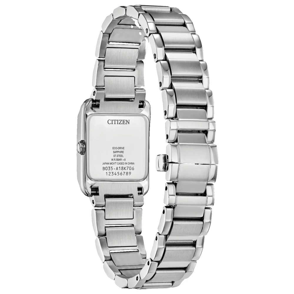 Montre Citizen® L Bianca Collection pour femmes en argent avec cadran carré