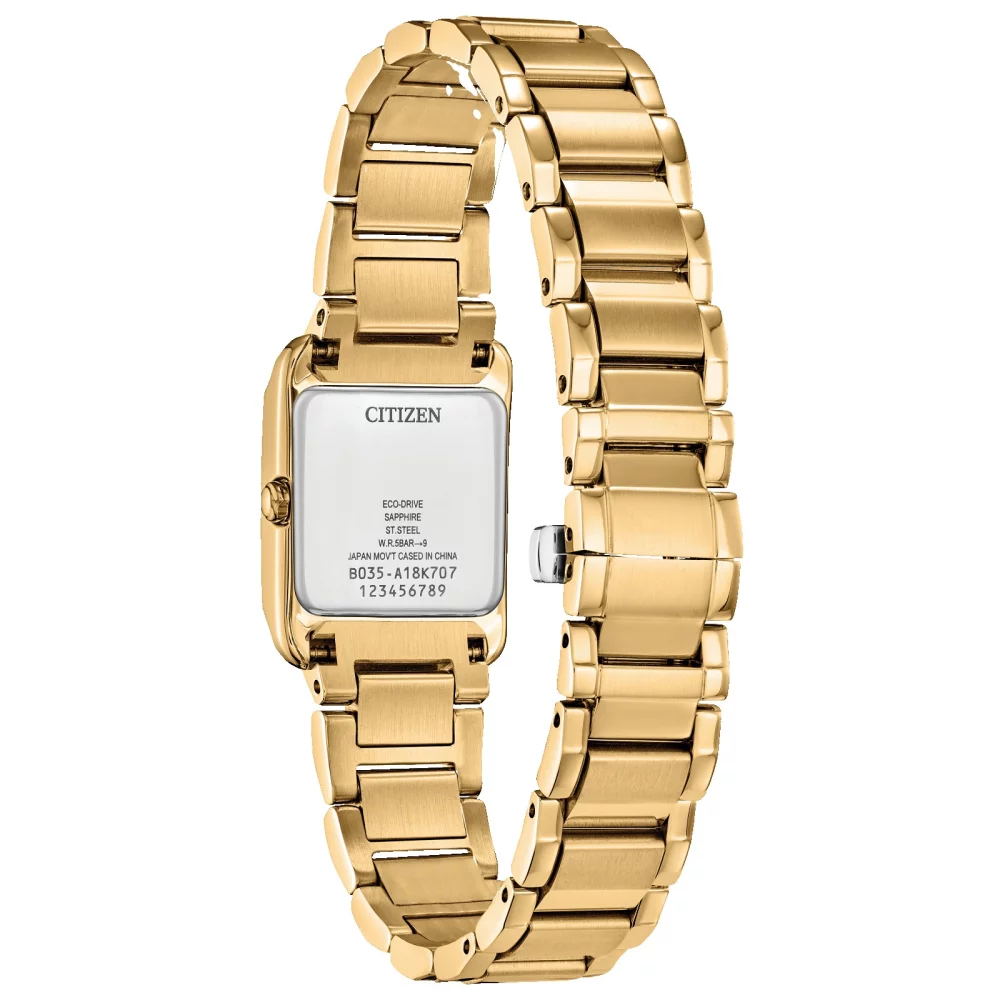 Montre Citizen® L Bianca Collection pour femme en or avec cadran carré