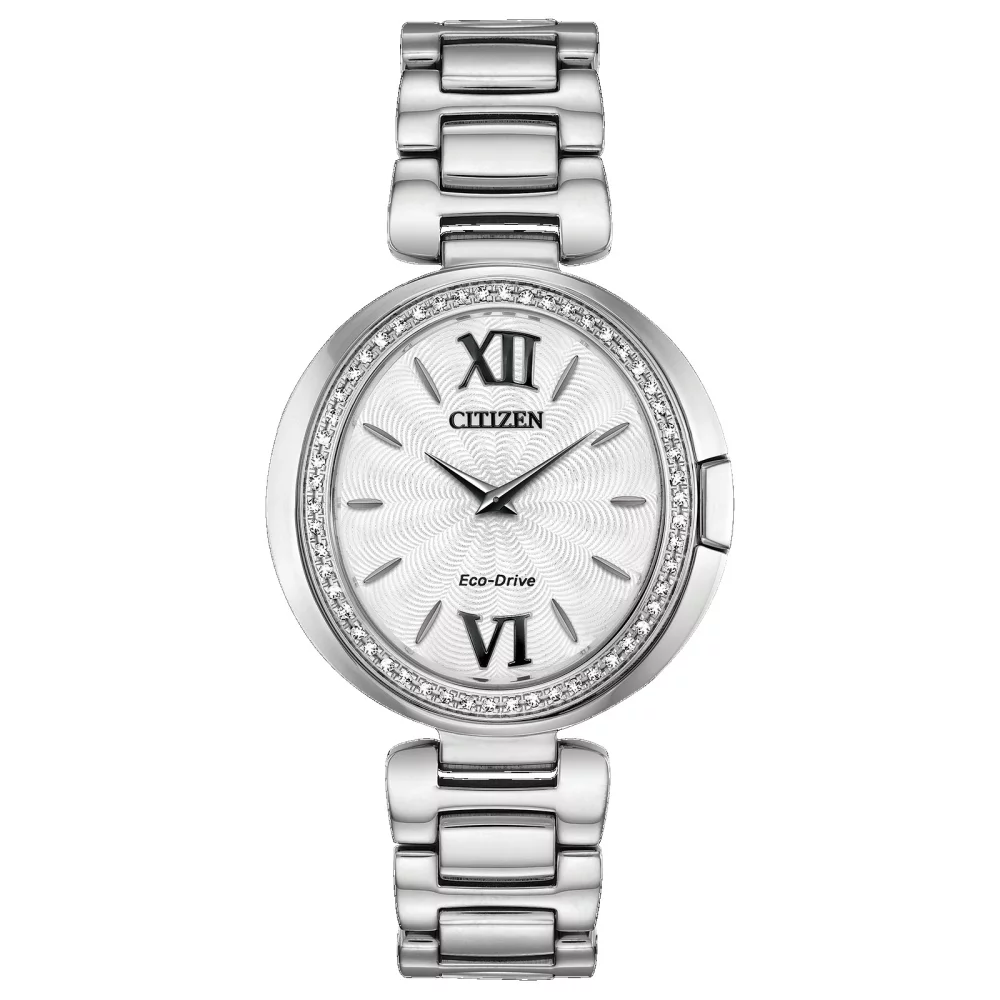 Citizen® Capella Collection Women's Silver Watch w/Diamonds
