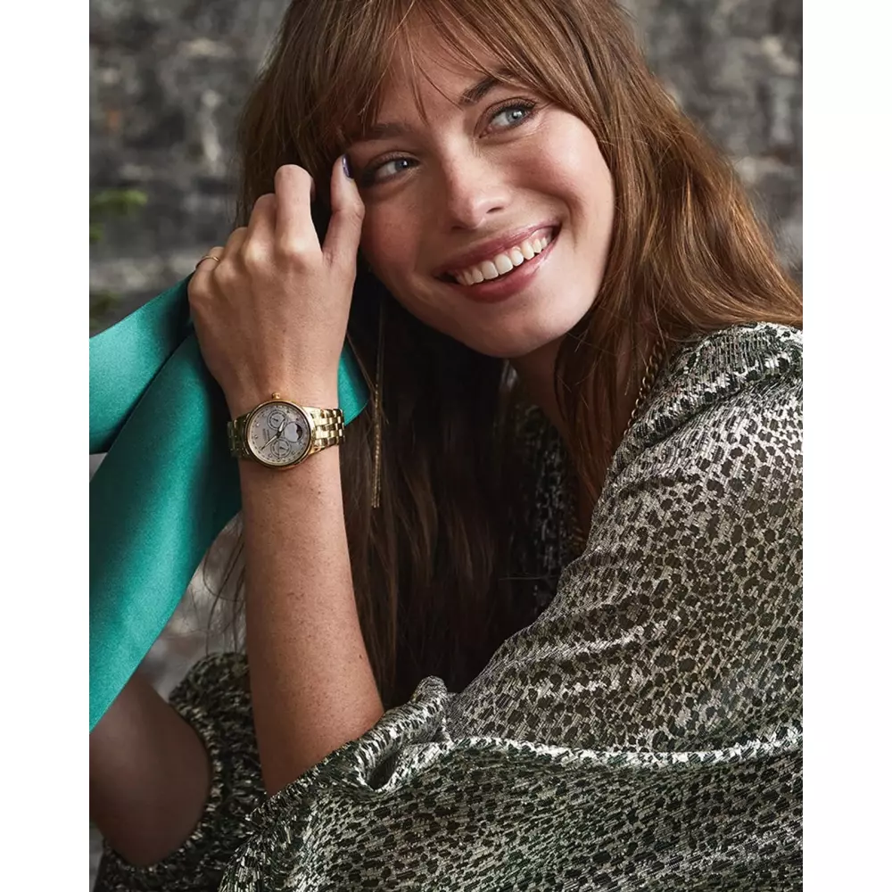 Montre Citizen® pour femme en or avec calendrier et indicateur de lune