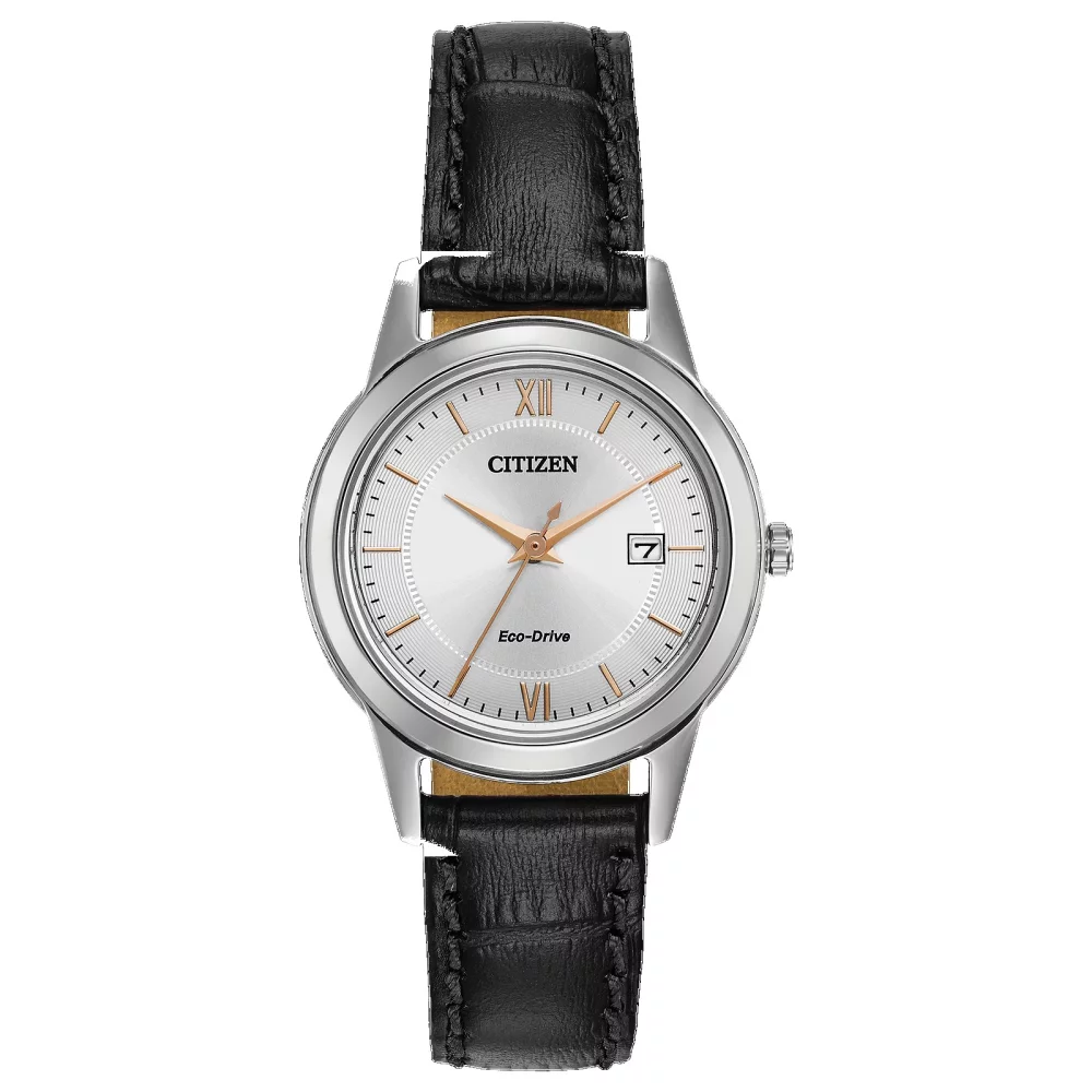 Montre classique Citizen® Corso Collection pour femme en argent avec bracelet en cuir