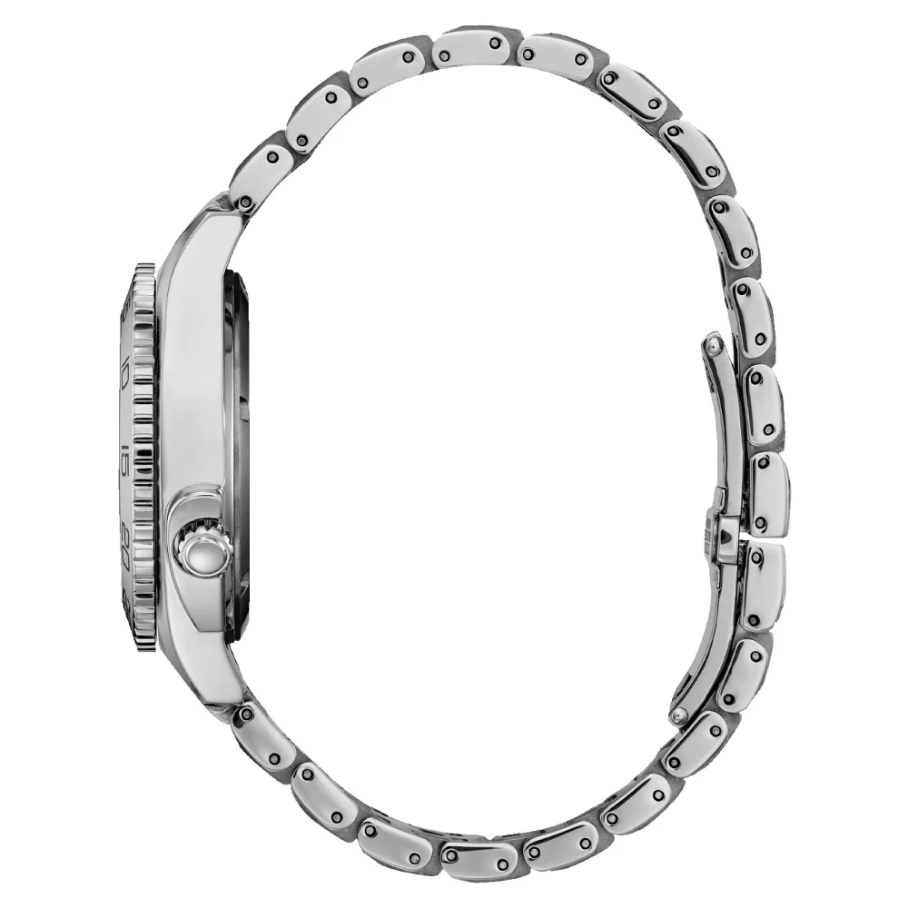 Citizen® Women's Silver Carson Watch w/Round Light Blue Dial