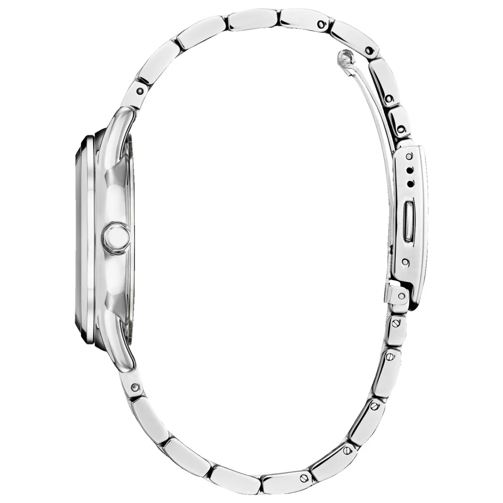 Montre classique Citizen® pour femme en argent avec cadran rond bleu