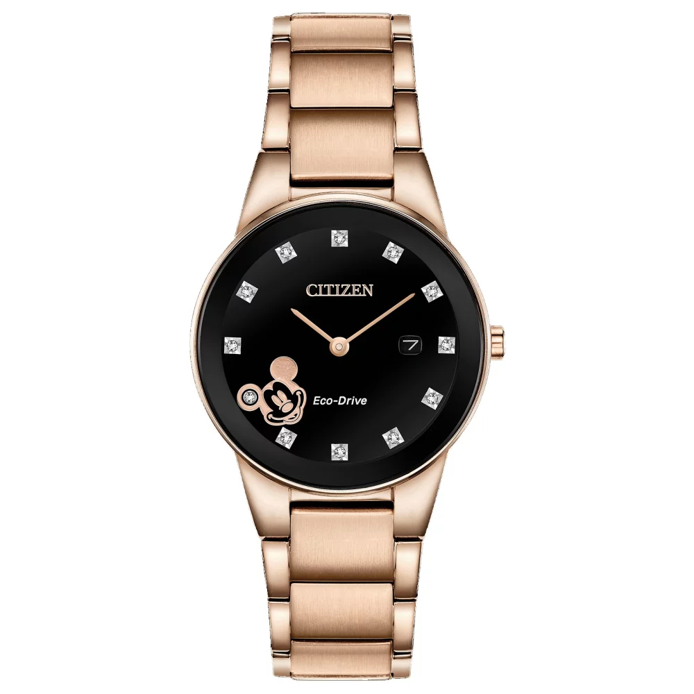 Montre Citizen® Disney© Collection pour femmes en or rose avec Mickey Mouse™ et diamants