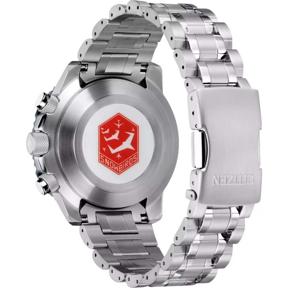 Montre Citizen® Promaster Air Collection pour homme, modèle Snowbird Skyhawk A-T en argent.
