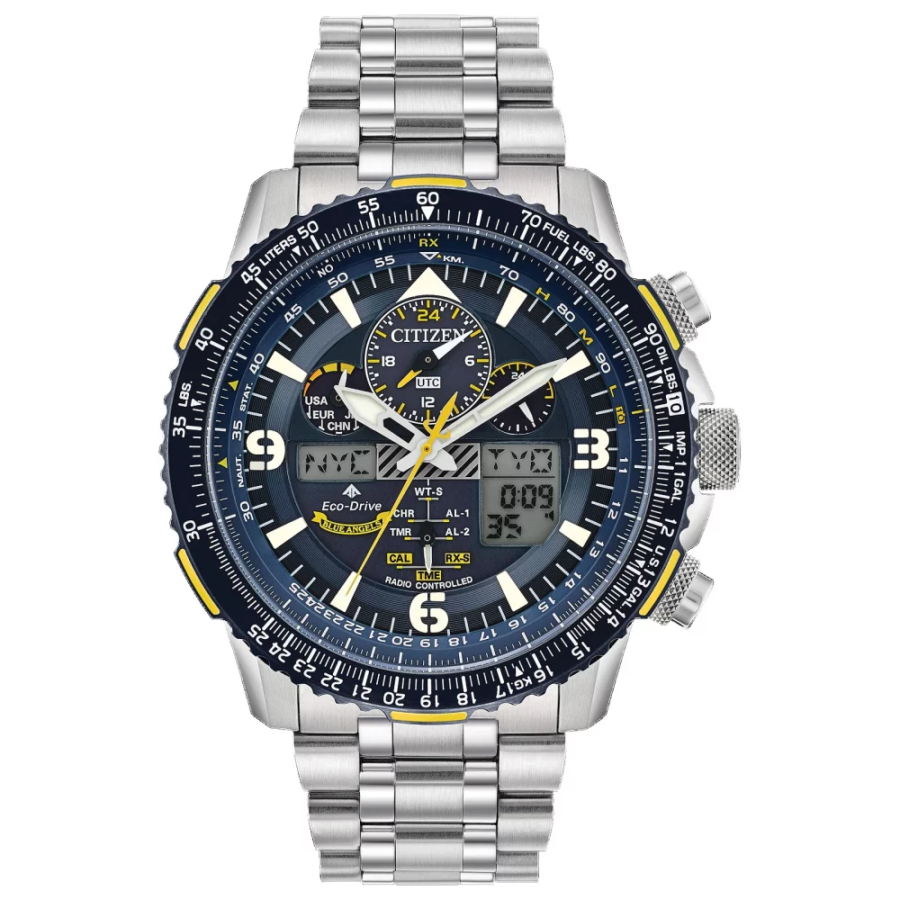 Montre Citizen® Promaster Air Collection Men's Blue Angels Skyhawk A-T avec accents jaunes